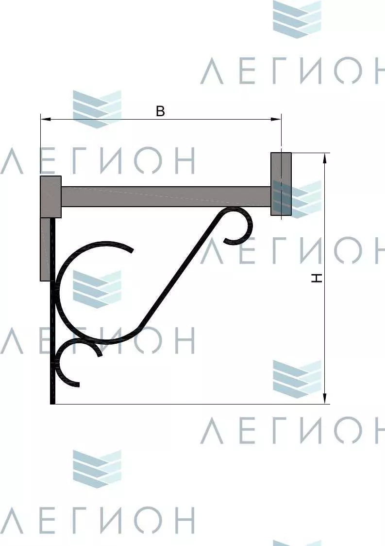 К36-1,0-1,5-12-5 кронштейн однорожковый